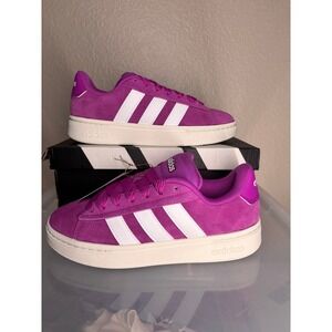 adidas Grand Court Alpha 00s Womens 6.5 Pink White Suede Platform JH7231